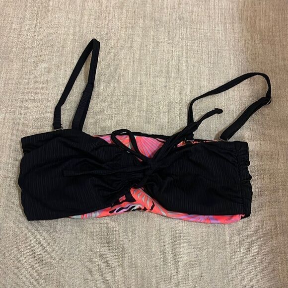 NWT-Maaji Women's Standard Black Onyx Bandy Bikini Strapless Bandeau Size S - Picture 6 of 16